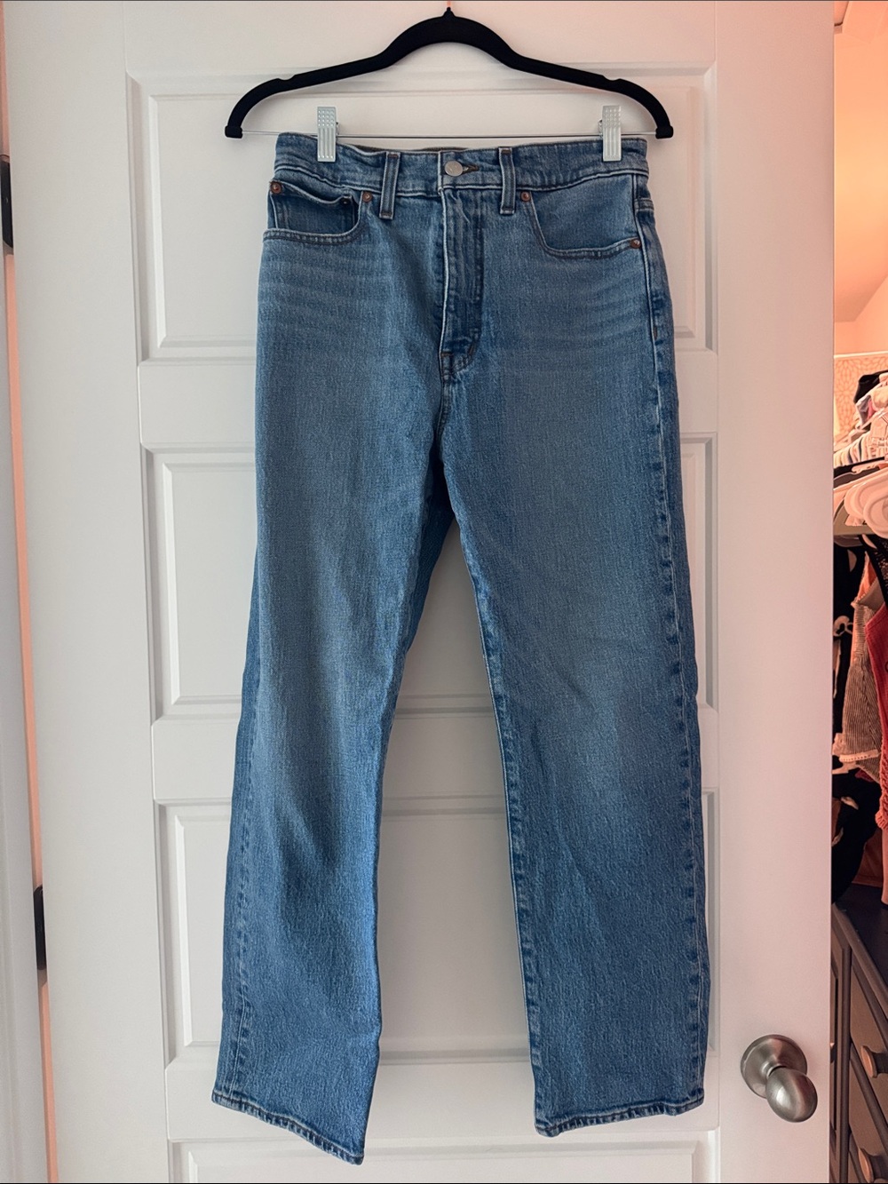 Madewell Men's Straight Jeans in Light Blue Wash